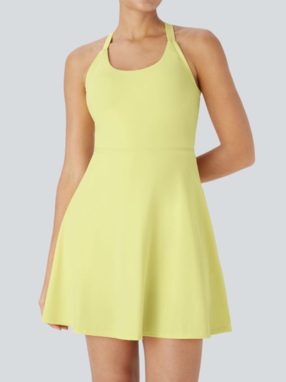 Halara - SoftlyZero Airy Backless Twisted Flare Active Dress, NWT (Size XL)